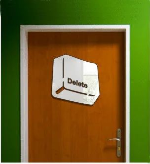 Лот: 4735005. Фото: 1. Зеркало настенное "Delete". Зеркала