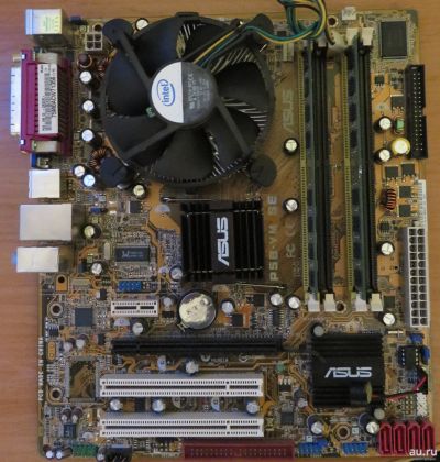 Лот: 13799202. Фото: 1. ASUS P5B-VM SE / 4х ядерный Intel... Комплекты запчастей