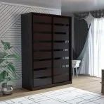 Лот: 12603567. Фото: 1. Шкаф-купе ПШ-2.9 (МДФ/черное стекло... Шкафы, шкафы-купе