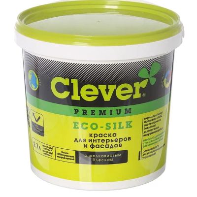 Лот: 19508572. Фото: 1. Краска Clever eco-silk для стен... Краски, лаки, растворитель