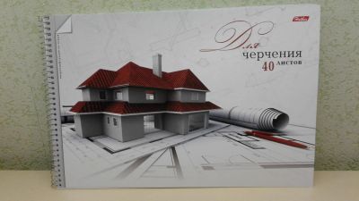 Лот: 7686102. Фото: 1. Альбом д/черчения 40л спираль. Товары для черчения