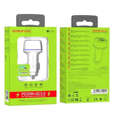 Лот: 22147493. Фото: 1. АЗУ BOROFONE BZ-14A PD20W+QC 3... Зарядные устройства, блоки питания, адаптеры сетевые для смартфонов