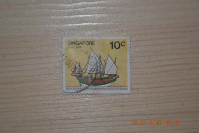 Лот: 6776525. Фото: 1. Марка Сингапура 1980г. Парусный... Марки