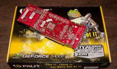 Лот: 3443626. Фото: 1. Видеокарта Palit Geforce GTX260... Видеокарты