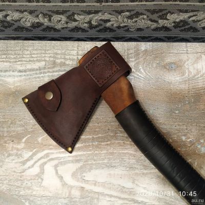 Лот: 16761671. Фото: 1. чехол на топор 2. Работа с кожей