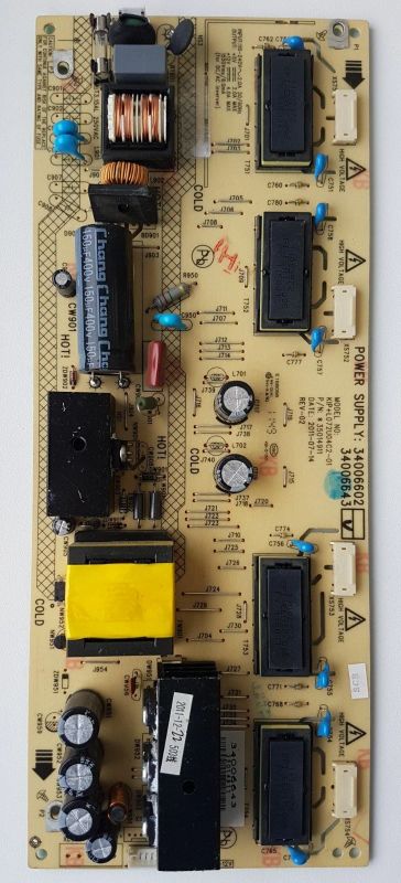 Лот: 13341842. Фото: 1. Psu+led driver, 34006643 , KIP... Запчасти для телевизоров, видеотехники, аудиотехники