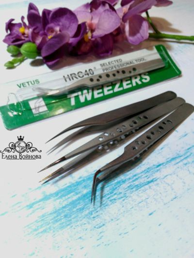 Лот: 12841721. Фото: 1. Пинцеты Tweezers. Наращивание ресниц, волос