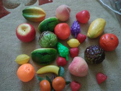 Лот: 9856719. Фото: 1. Овощи и фрукты,35 шт в сумочке. Игровые наборы
