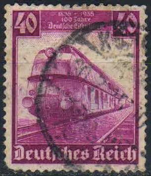 Лот: 24999748. Фото: 1. 1935. Германская империя. Локомотивы... Марки