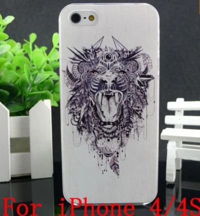 Лот: 5172903. Фото: 1. Чехол накладка iPhone 4/4s Лев. Чехлы, бамперы