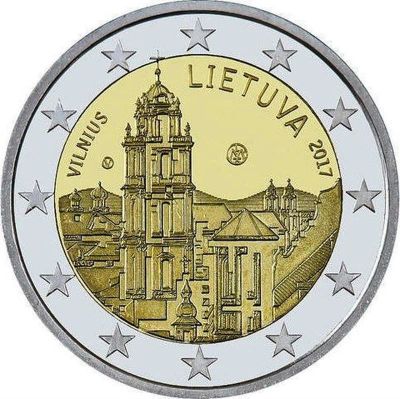 Лот: 15572487. Фото: 1. 2 евро 2017 Вильнюс AU. Европа
