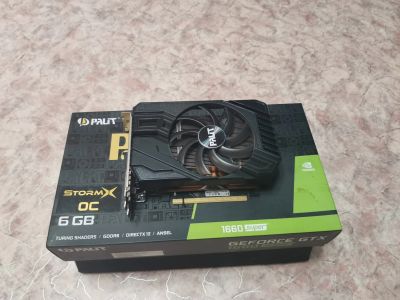 Лот: 19513331. Фото: 1. Palit GTX 1660s StormX 6gb. Видеокарты