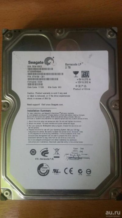 Лот: 8091700. Фото: 1. Seagate 2Tb. Жёсткие диски (HDD)