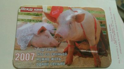 Лот: 11395483. Фото: 1. Календарь свинья. Календари