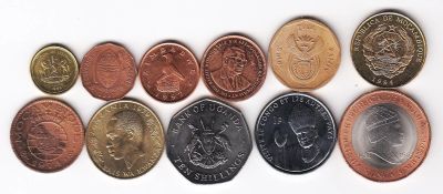 Лот: 11896565. Фото: 1. 11 монет Африки_4. Наборы монет