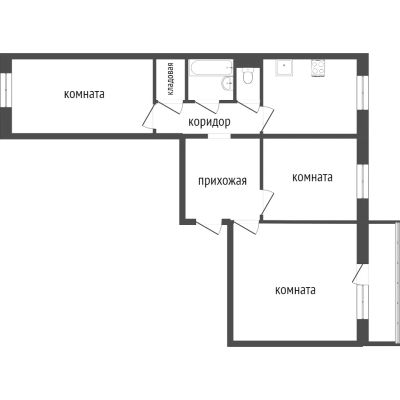 Лот: 21035255. Фото: 1. Продам 3-комн. кв. 73.8 кв.м... Квартиры, студии