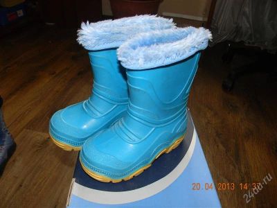 Лот: 2727098. Фото: 1. Сапоги детские резиновые с чулком... Сапоги