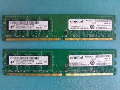 Лот: 3093455. Фото: 1. Crucial 2x2GB PC2-6400 DDR2-800MHz. Оперативная память