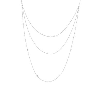 Лот: 23877336. Фото: 1. Серебряное колье. Цепочки