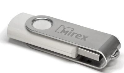 Лот: 10652927. Фото: 1. Флешка USB 8 ГБ Mirex Swivel Белый... USB-флеш карты