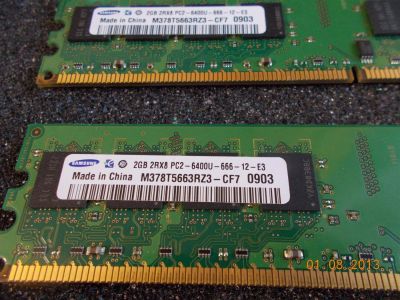 Лот: 3022748. Фото: 1. samsung 2gb 2rx8 pc2-6400u-666-12-e3. Оперативная память