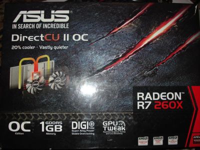 Лот: 7275068. Фото: 1. Asus R7 260X DC2OC-1GD5 PCI-E... Видеокарты