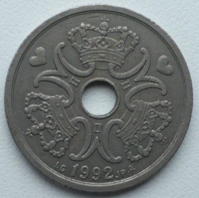 Лот: 3476875. Фото: 1. Дания, 2 Кроны 1992. Европа