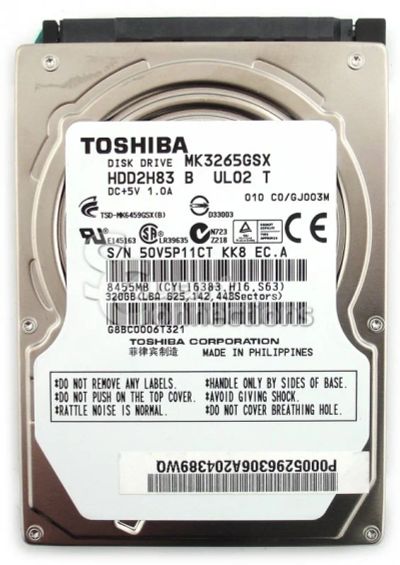 Лот: 11412778. Фото: 1. Жесткий диск Toshiba MK3265GSX... Жёсткие диски (HDD)