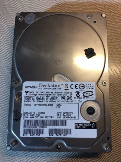 Лот: 16320759. Фото: 1. Жесткий диск Hitachi 250 GB. Жёсткие диски (HDD)