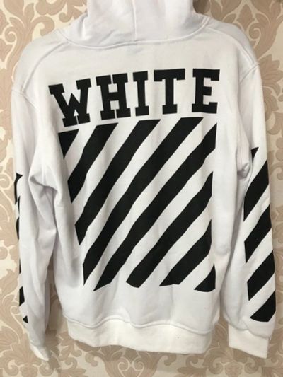 Лот: 12138956. Фото: 1. Худи off-white белая по себестоимости. Свитеры, толстовки, худи