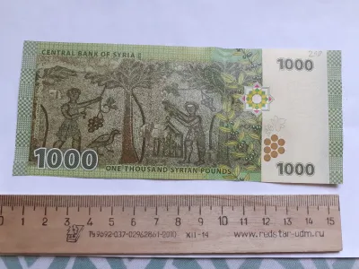 Лот: 25370735. Фото: 1. Сирия 1000 фунтов 2013 год (люкс... Азия