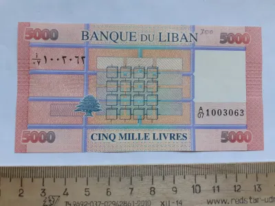 Лот: 25370917. Фото: 1. Ливан 5000 ливров 2014 год год... Азия