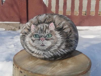 Лот: 2494344. Фото: 1. декоративный камень "Кот №3". Всё для ландшафта