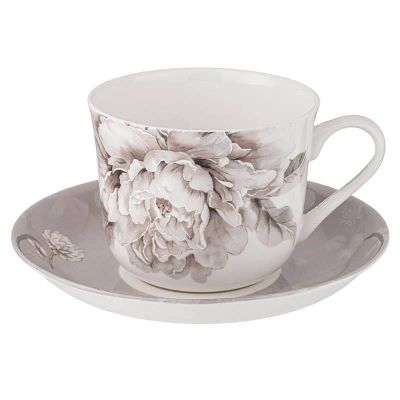 Лот: 25301577. Фото: 1. Пара чайная Lefard White Flower... Кружки, стаканы, бокалы