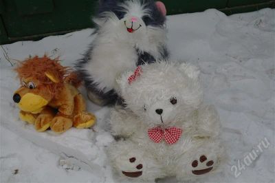 Лот: 708014. Фото: 1. Мишка+котик+львёнок. Мягкие