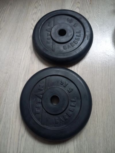 Лот: 20816531. Фото: 1. Блины для штанги Barbell по 5... Штанги, блины