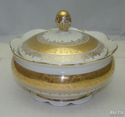 Лот: 18242419. Фото: 1. Bareuther сахарница старинная... Фарфор, керамика