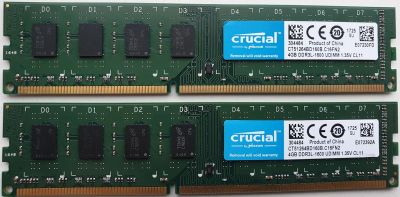 Лот: 19834912. Фото: 1. Crucial DDR3L-1600 2x4 Gb. Оперативная память