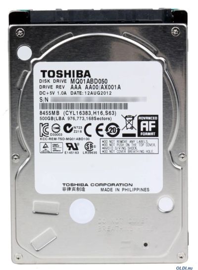 Лот: 3668352. Фото: 1. Toshiba MQ01ABD050. Жёсткие диски (HDD)
