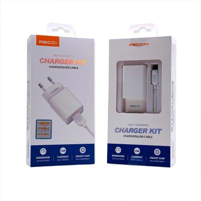 Лот: 22147524. Фото: 1. СЗУ RECCI FAST CHARGER TYPE-C... Зарядные устройства, блоки питания, адаптеры сетевые для смартфонов