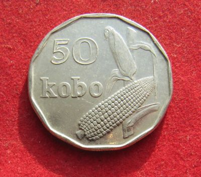 Лот: 19960450. Фото: 1. Нигерия 50 кобо, 1991 г. Отличная. Африка