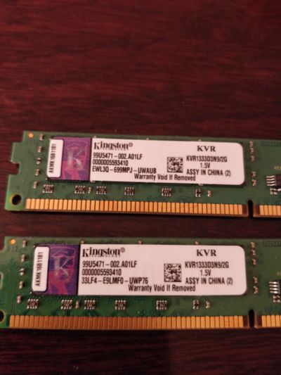 Лот: 19039609. Фото: 1. 4Gb (2*2Gb) DDR3 Kingston 1333MHz. Оперативная память