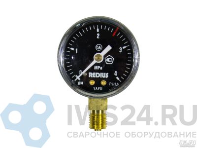 Лот: 17429180. Фото: 1. Манометр Redius 4 МПа. Редукторы, вентили, манометры