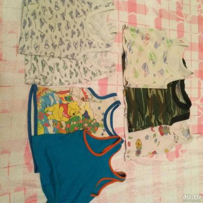 Лот: 8062884. Фото: 1. Маечки для мальчика. Разбираем... Одежда для дома