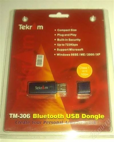 Лот: 791320. Фото: 1. Bluetooth USB адаптер Tekram TM-306... WiFi, Bluetooth адаптеры