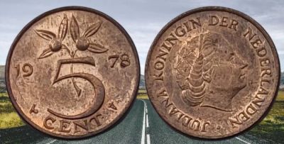 Лот: 18414063. Фото: 1. 5 центов 1978 год. Нидерланды... Европа