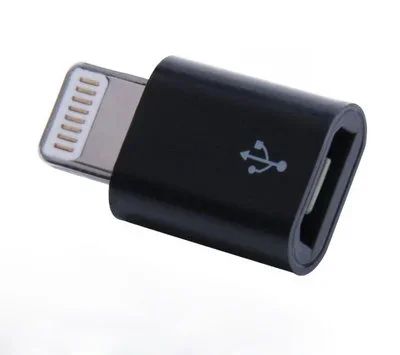 Лот: 16168683. Фото: 1. Переходник microUSB - iPhone 5... Дата-кабели, переходники