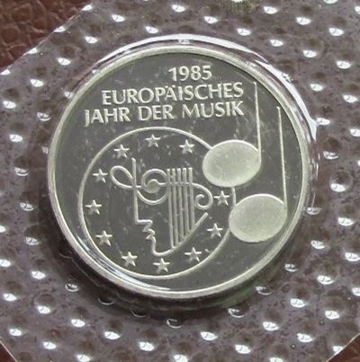 Лот: 12578144. Фото: 1. ФРГ 5 марок 1985г ПРУФ в запайке... Германия и Австрия
