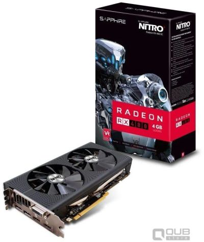 Лот: 9844894. Фото: 1. Видеокарта Sapphire RX 480 Nitro... Видеокарты