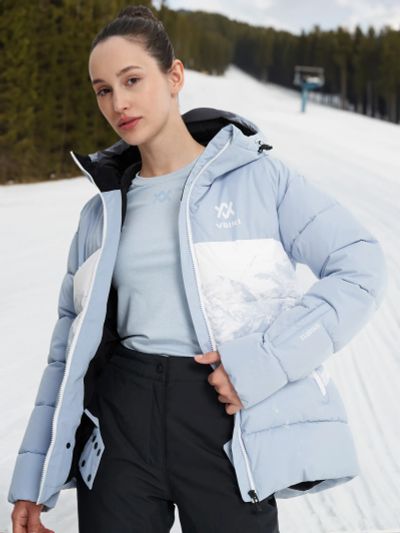 Лот: 24299896. Фото: 1. Пуховик женский Volkl, Голубой. Легкие куртки, толстовки